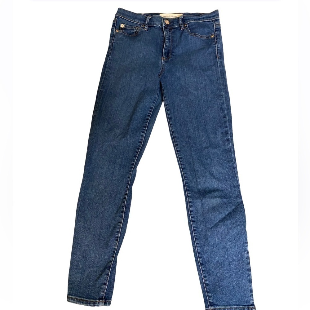 GAP DENIM TRUE SKINNY SUPER HIGH RISE DARK WASH JEANS SIZE 27R